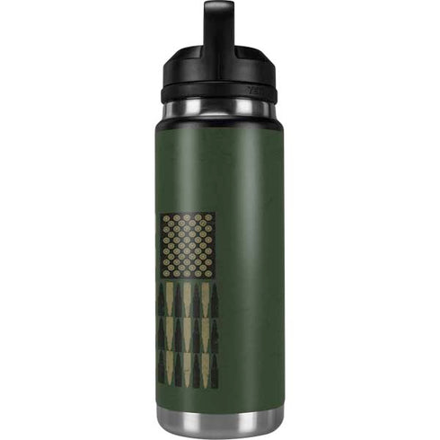 Bullet American Flag YETI Rambler 26oz Bottle Skin