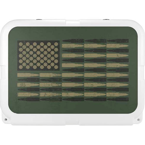 Bullet American Flag YETI Tundra 35 Hard Cooler Skin