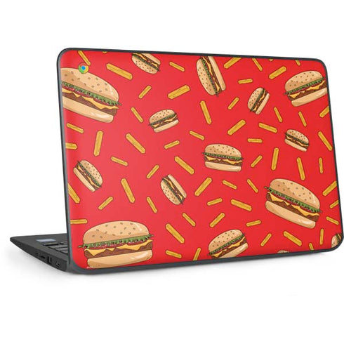 Burgers and Fries HP Chromebook Skin