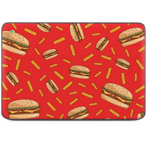 Burgers and Fries HP Chromebook Skin