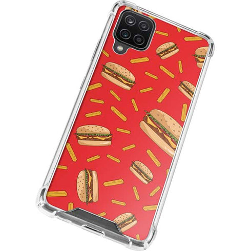 Burgers and Fries Galaxy A12 Clear Case