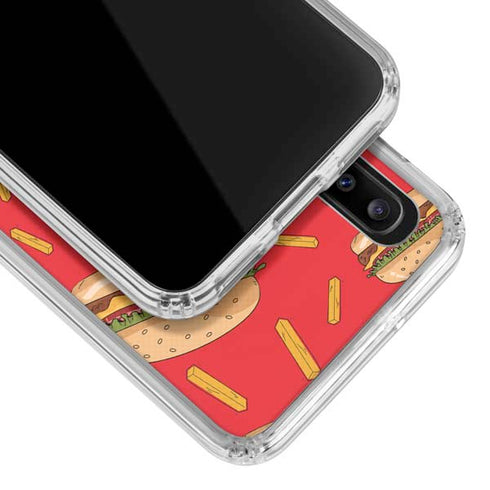Burgers and Fries Galaxy A20 Clear Case
