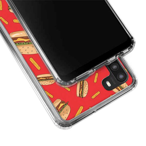 Burgers and Fries Galaxy A21 Clear Case