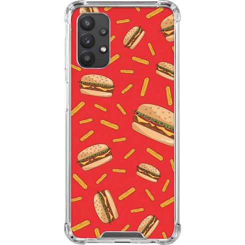 Burgers and Fries Galaxy A32 5G Clear Case