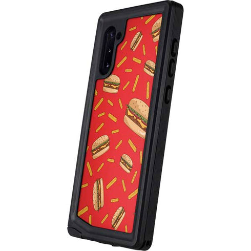 Burgers and Fries Galaxy Note 10 Waterproof Case