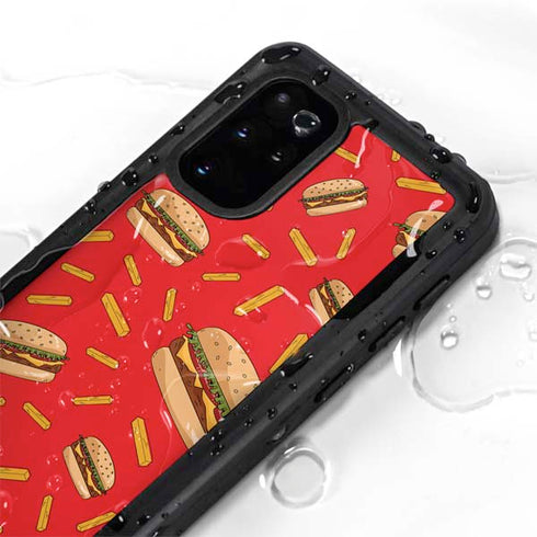 Burgers and Fries Galaxy S20 Plus Waterproof Case