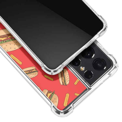 Burgers and Fries Galaxy S21 Ultra 5G Clear Case