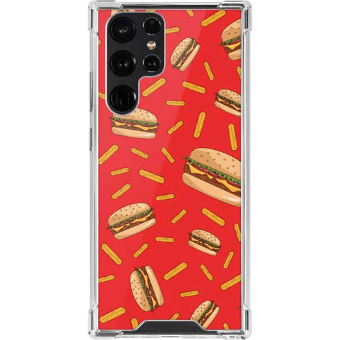 Burgers and Fries Galaxy S22 Ultra Clear Case