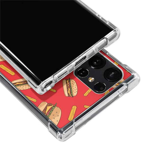 Burgers and Fries Galaxy S22 Ultra Clear Case