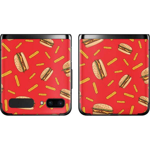 Burgers and Fries Galaxy Z Flip Skin