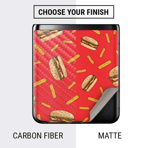 Burgers and Fries Galaxy Z Flip Skin