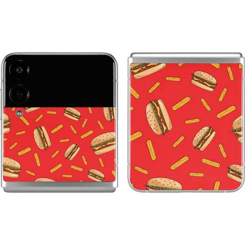 Burgers and Fries Galaxy Z Flip4 5G Skin