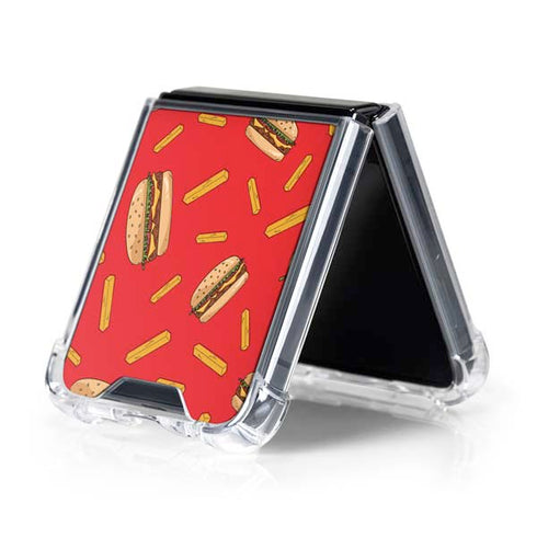 Burgers and Fries Galaxy Z Flip5 5G Clear Case