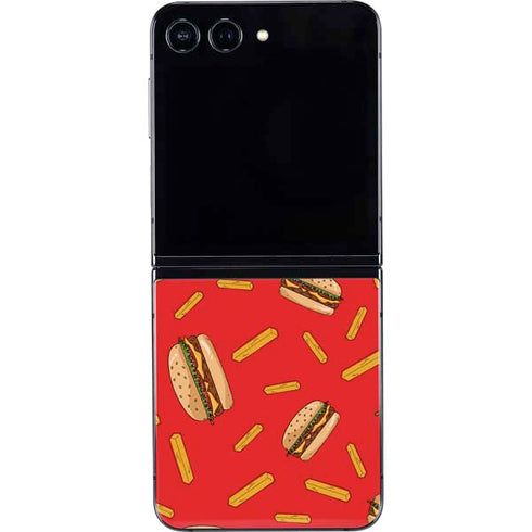 Burgers and Fries Galaxy Z Flip5 5G Skin