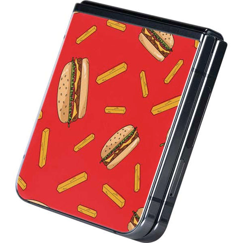 Burgers and Fries Galaxy Z Flip5 5G Skin