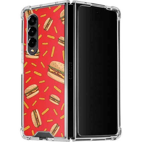 Burgers and Fries Galaxy Z Fold4 5G Clear Case