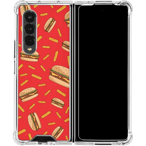 Burgers and Fries Galaxy Z Fold4 5G Clear Case