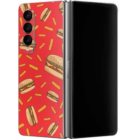 Burgers and Fries Galaxy Z Fold4 5G Skin