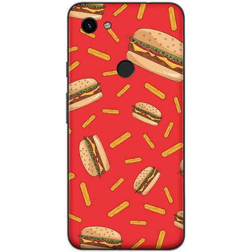 Burgers and Fries Google Pixel 3a XL Skin