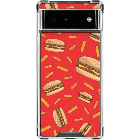 Burgers and Fries Google Pixel 6 Clear Case