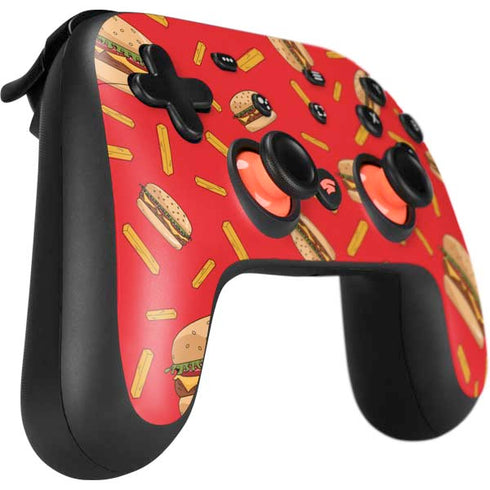 Burgers and Fries Google Stadia Controller Skin