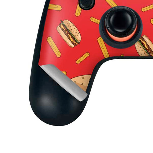 Burgers and Fries Google Stadia Controller Skin