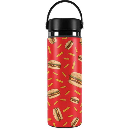 Burgers and Fries Hydro Flask 20oz Wide Mouth Skin