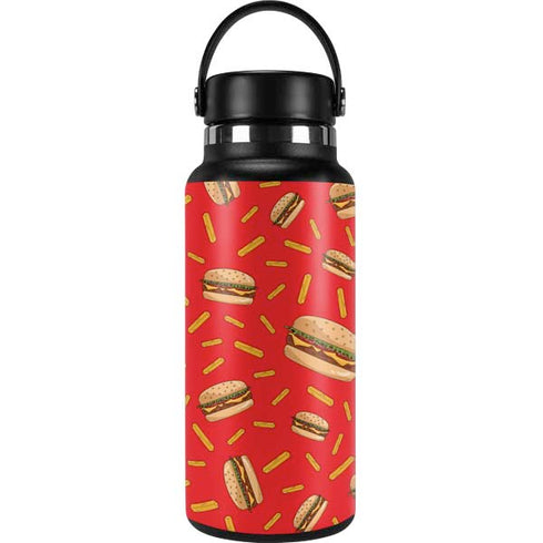 Burgers and Fries Hydro Flask 32oz Wide Mouth Skin