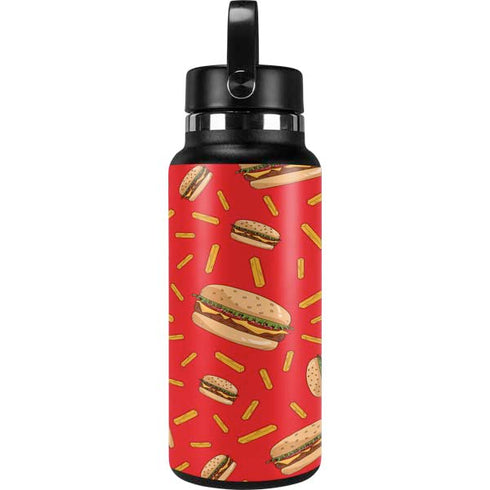 Burgers and Fries Hydro Flask 32oz Wide Mouth Skin