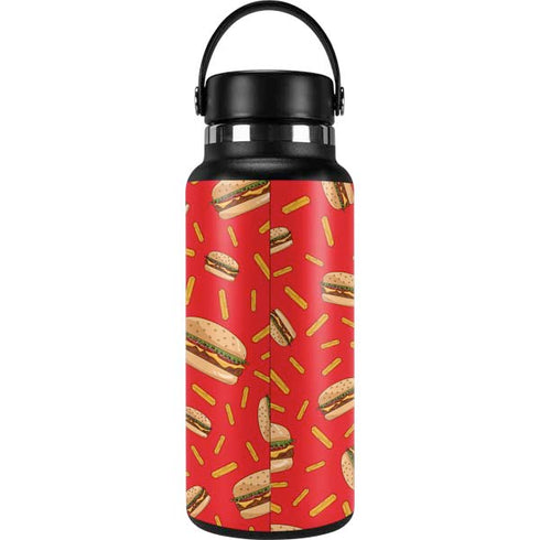 Burgers and Fries Hydro Flask 32oz Wide Mouth Skin