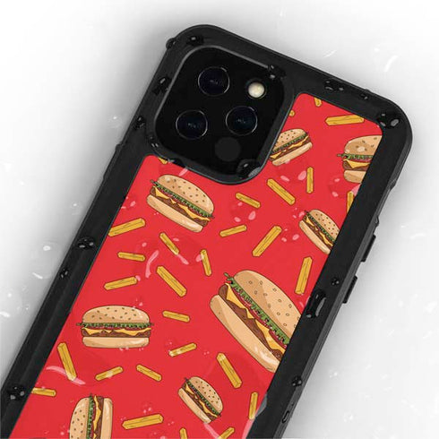 Burgers and Fries iPhone 12 Pro Waterproof Case