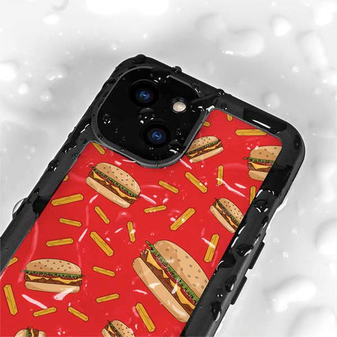Burgers and Fries iPhone 13 Mini Waterproof Case
