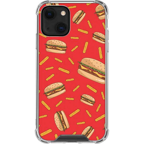 Burgers and Fries iPhone 14 Plus Clear Case