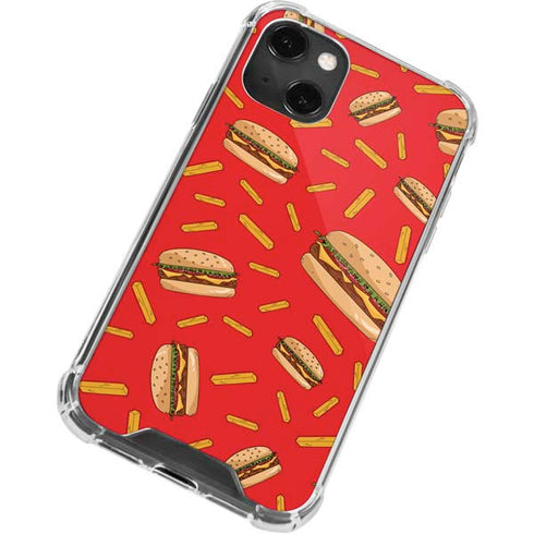 Burgers and Fries iPhone 14 Plus Clear Case