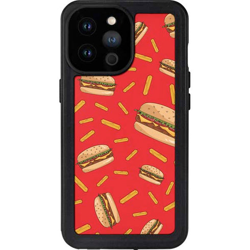 Burgers and Fries iPhone 14 Pro Max Waterproof Case
