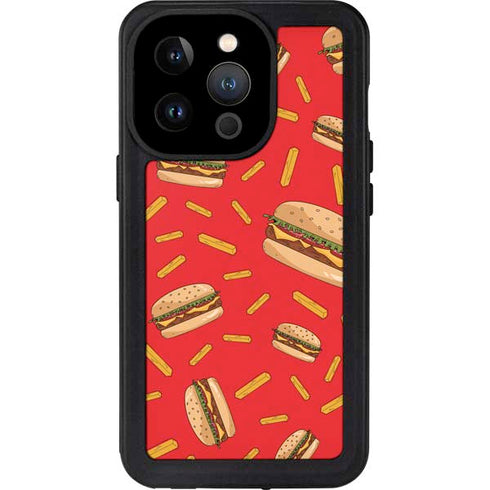 Burgers and Fries iPhone 14 Pro Waterproof Case