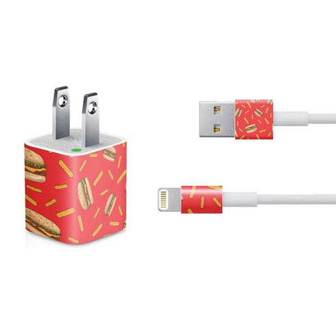 Burgers and Fries iPhone Charger (5W USB) Skin