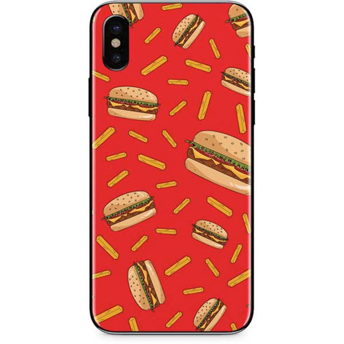 Burgers and Fries iPhone X Skin