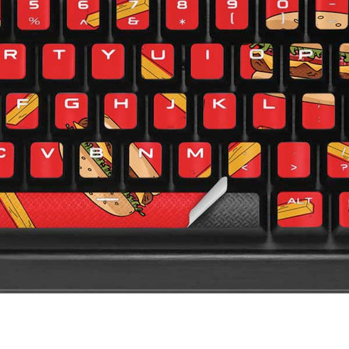 Burgers and Fries K95 RGB PLATINUM Mechanical Gaming Keyboard Skin