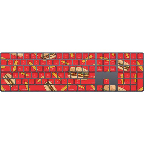 Burgers and Fries Magic Keyboard with Numeric Keypad Skin