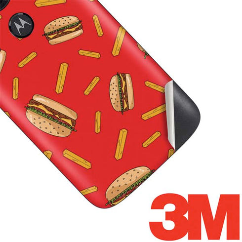Burgers and Fries Moto E5 Play Skin