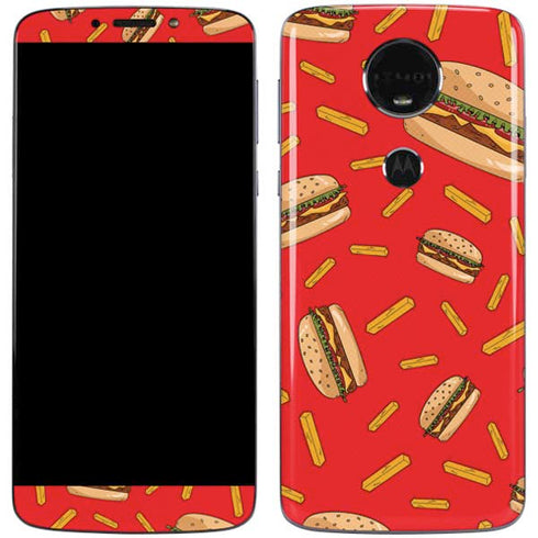 Burgers and Fries Moto E5 Plus Skin