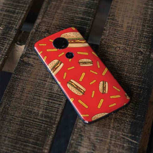 Burgers and Fries Moto E5 Plus Skin