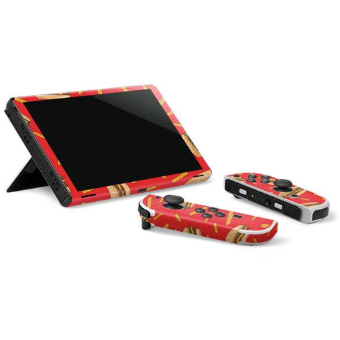 Burgers and Fries Nintendo Switch OLED (2021) Skin