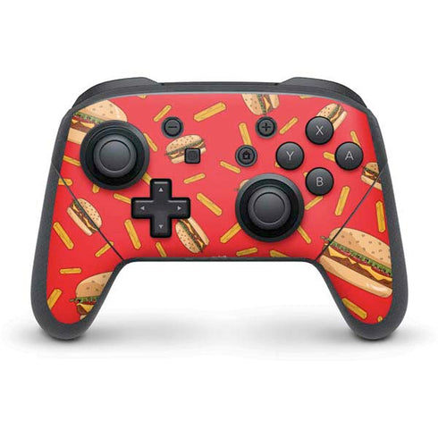 Burgers and Fries Nintendo Switch Pro Controller Skin