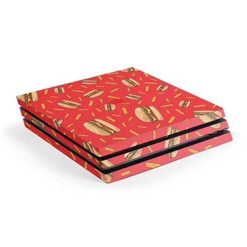 Burgers and Fries PS4 Pro Console Skin