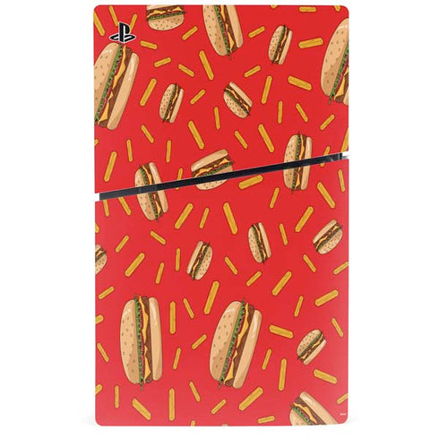 Burgers and Fries PS5 Slim Disk Console Skin
