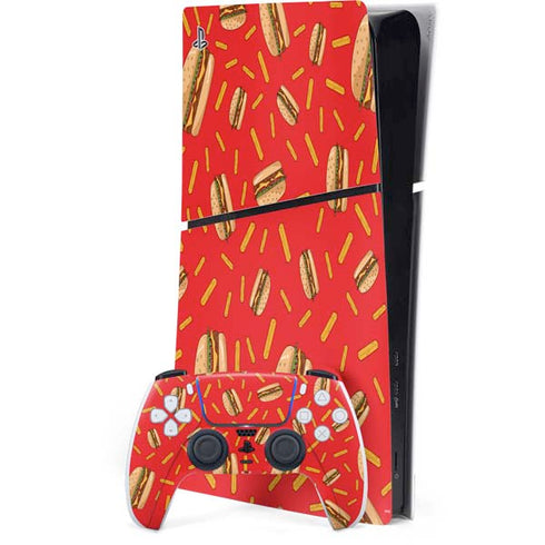 Burgers and Fries PS5 Slim Digital Edition Console Skin