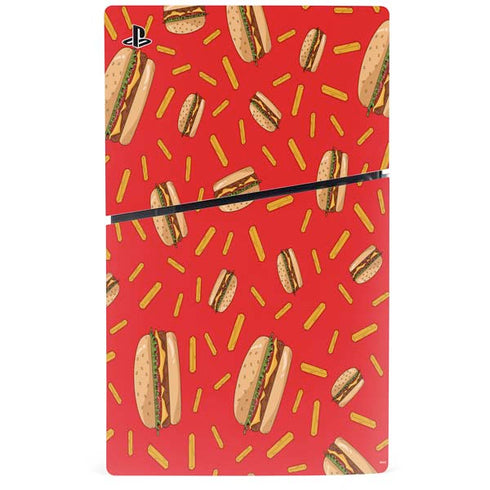 Burgers and Fries PS5 Slim Digital Edition Console Skin