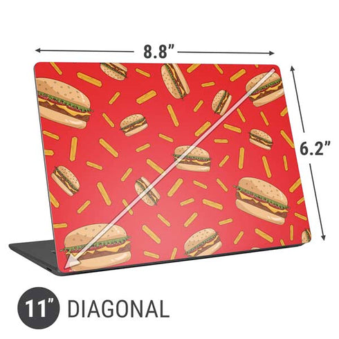 Burgers and Fries Universal Laptop 11in (8.8 x 6.2in) Skin